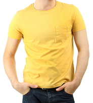 Gekko T-shirt met borstzak Geel