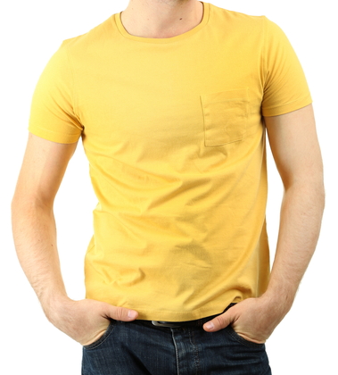 Gekko T-shirt met borstzak Geel - afb. 1
