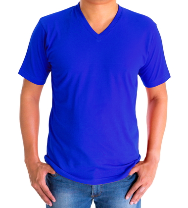 H&H T-shirt basic Blauw - afb. 1