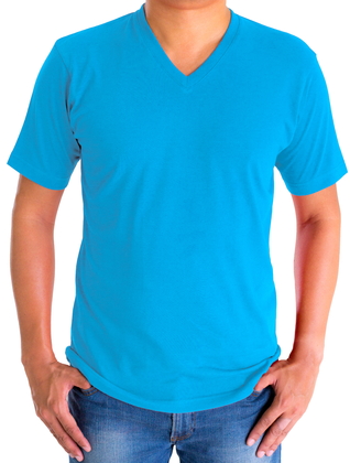 H&H T-shirt basic Lichtblauw - afb. 1