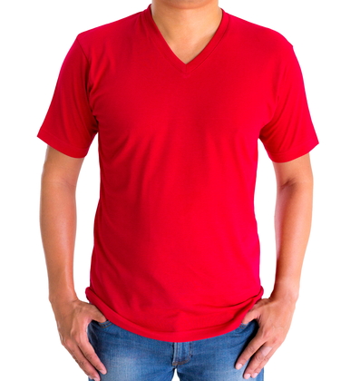 H&H T-shirt basic Rood - afb. 1